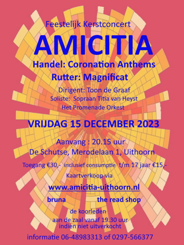 AMICITIA concert 15-12-2023 poster